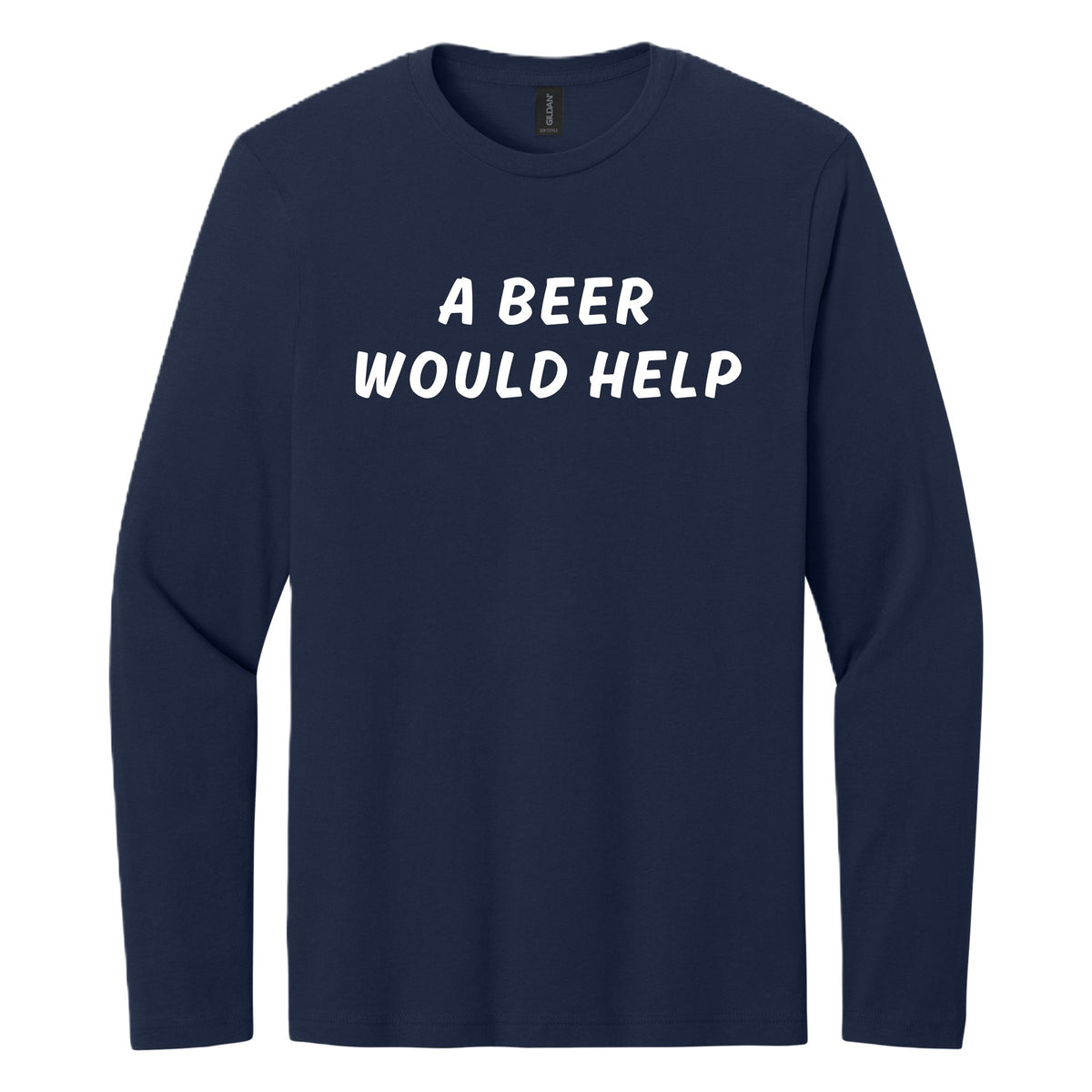 A Beer Would Help long sleeve shirt - Navy