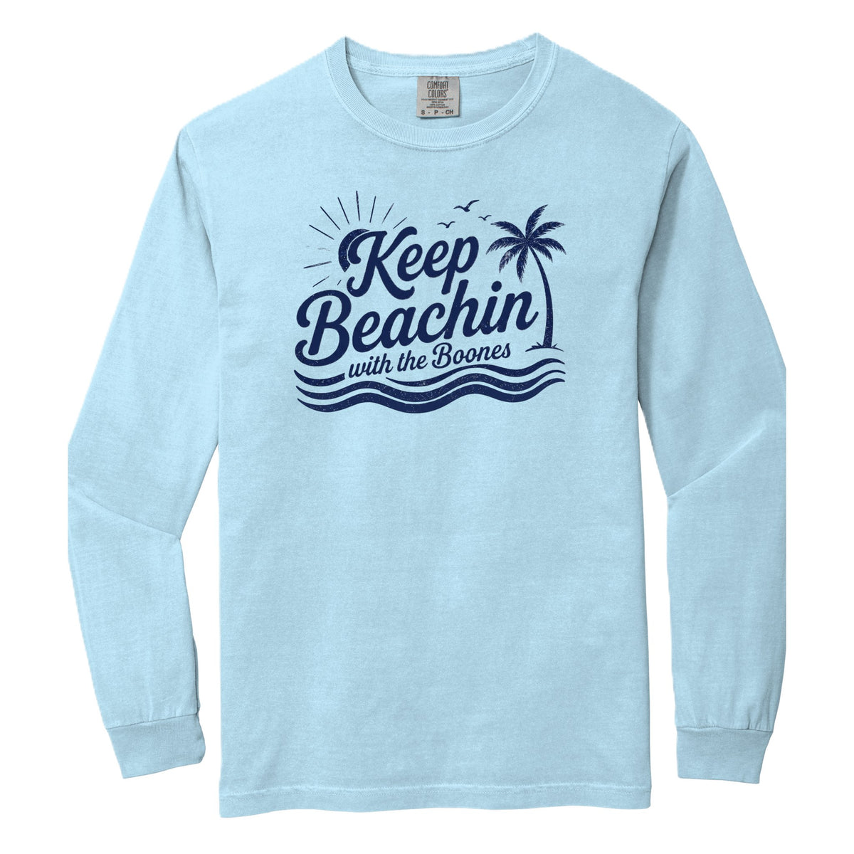 BWTB Keep Beachin long sleeve shirt - Chambray