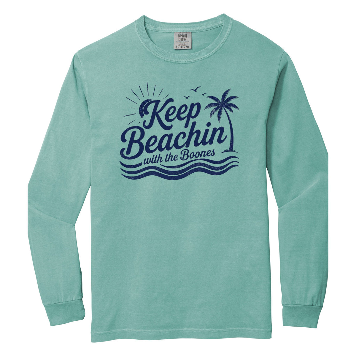BWTB Keep Beachin long sleeve shirt - Seafoam