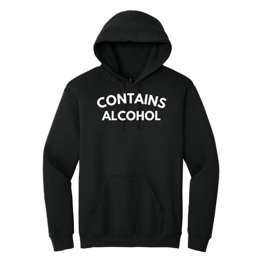 Contains Alcohol hoodie - Black