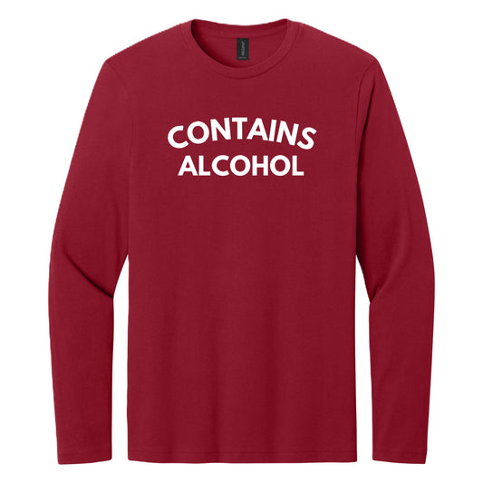 Contains Alcohol long sleeve shirt - Red