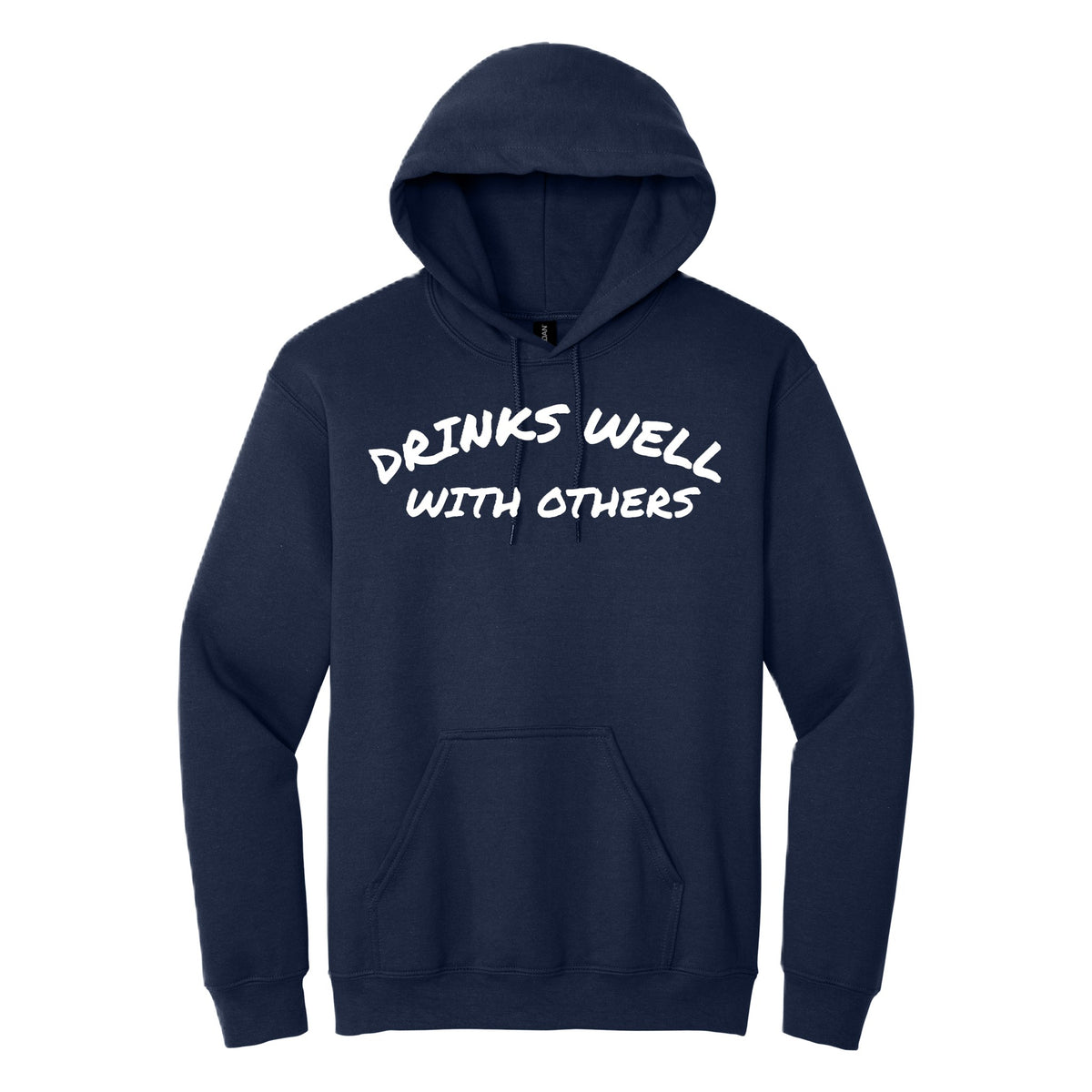 Drinks Well With Others hoodie - Navy