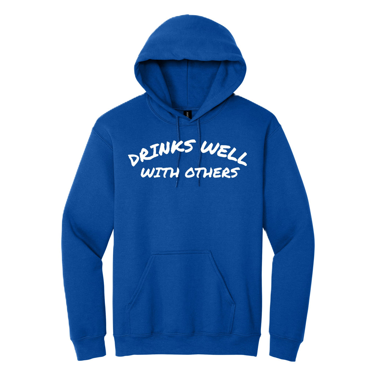 Drinks Well With Others hoodie - Royal Blue