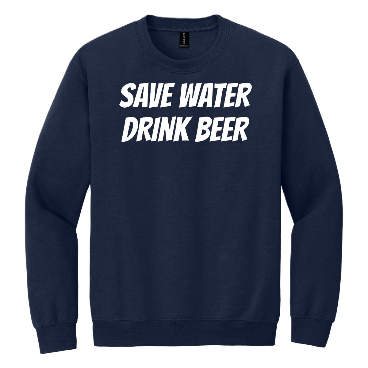 Save Water, Drink Beer crewneck sweatshirt - Navy