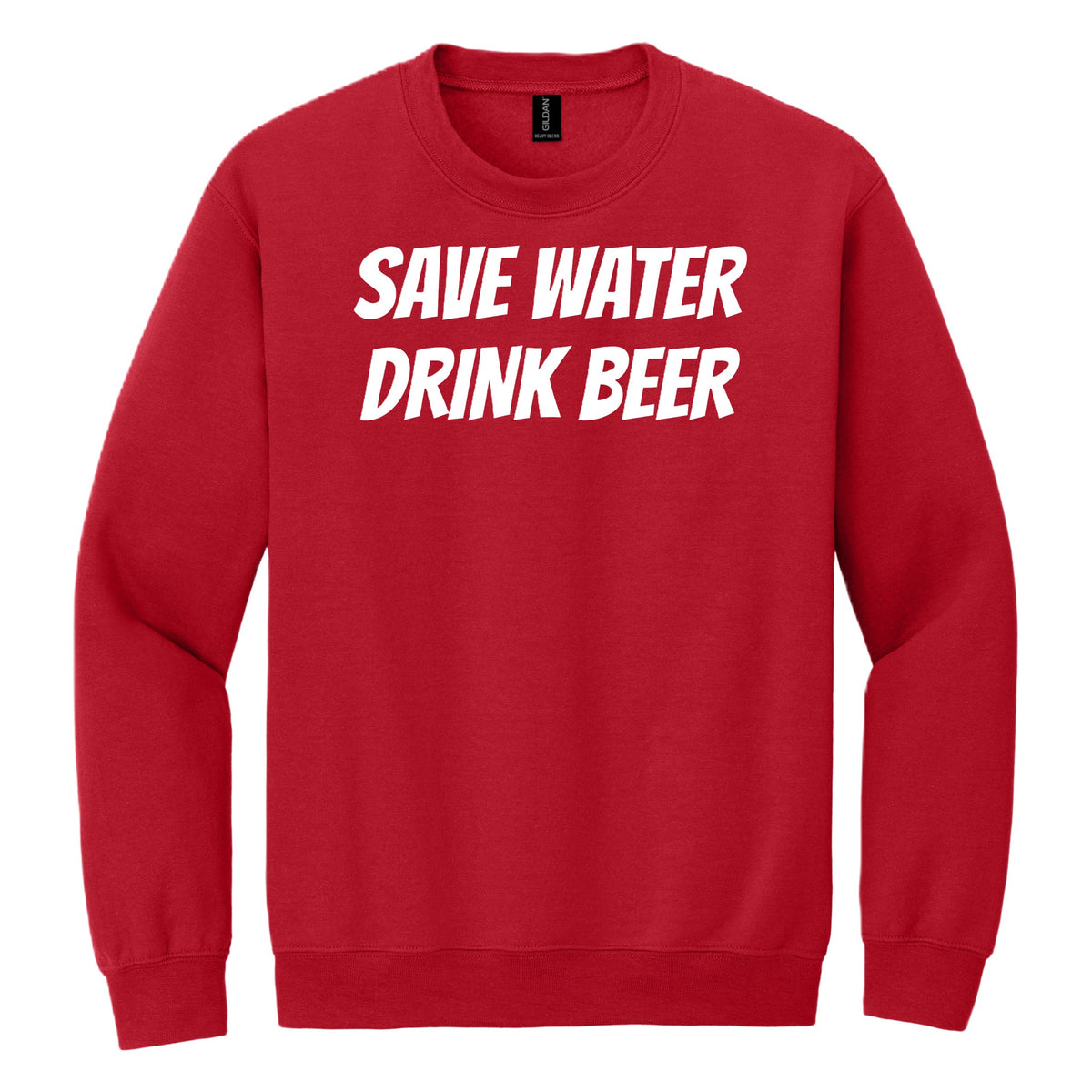 Save Water, Drink Beer crewneck sweatshirt - Red