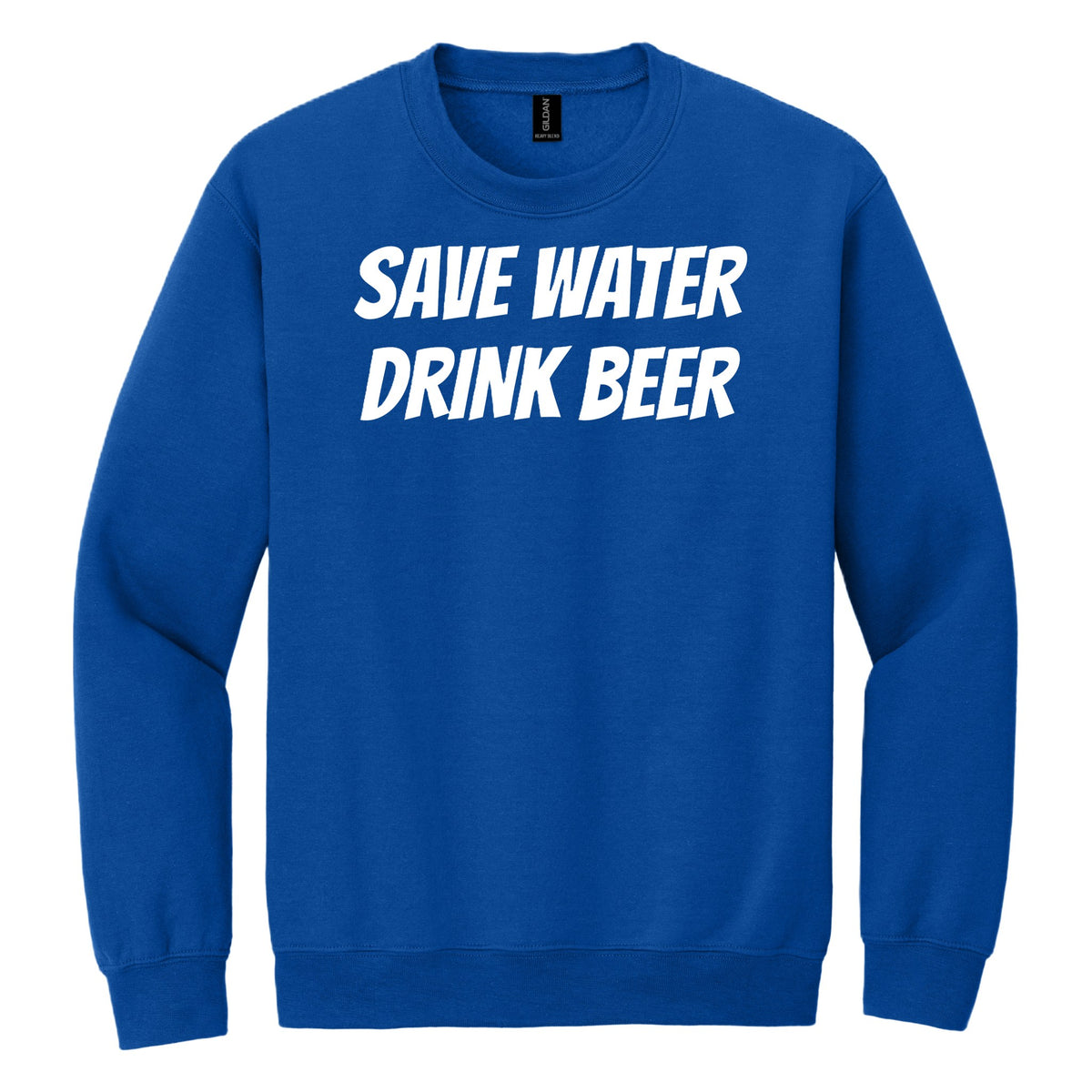 Save Water, Drink Beer crewneck sweatshirt - Royal Blue