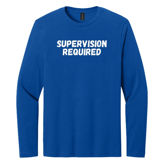 Supervision Required long sleeve shirt - Royal Blue